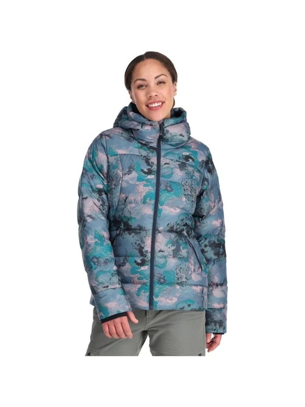 Outdoor Research Womens XL Coldfront Down Hoody Nimbus Puffer Jacket